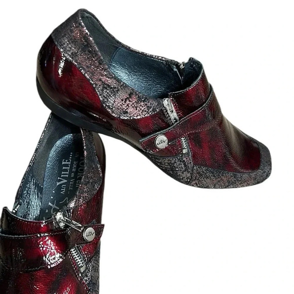 UTV  shoes,women, leather , size 11.5, burgundy ,Un tour en ville,multicolor,EC - Picture 3 of 16